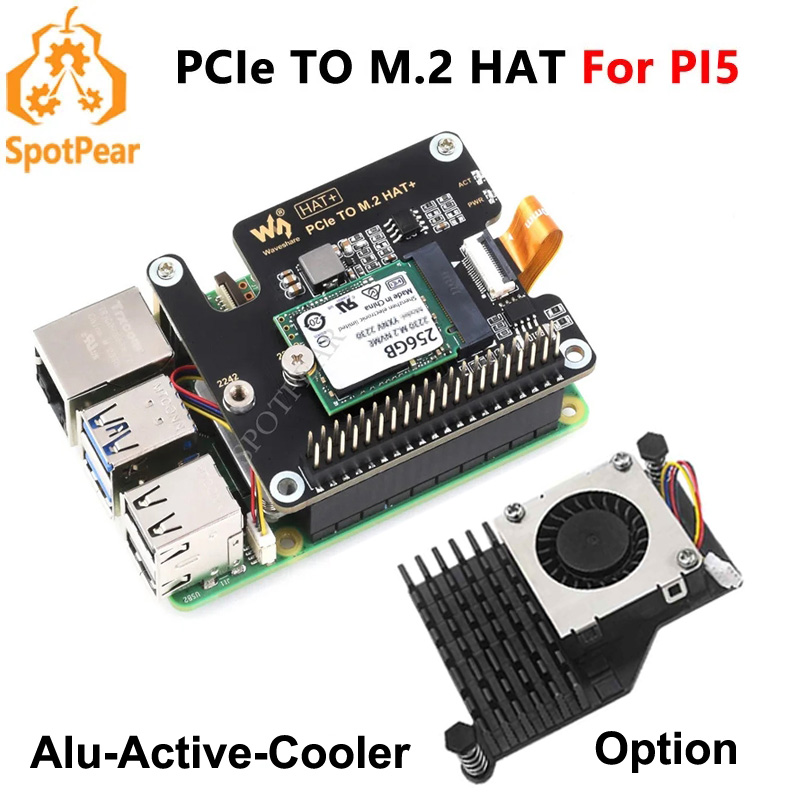 Raspberry Pi 5 8Gb - Placa adaptadora Raspberry Pi5 PCIe para