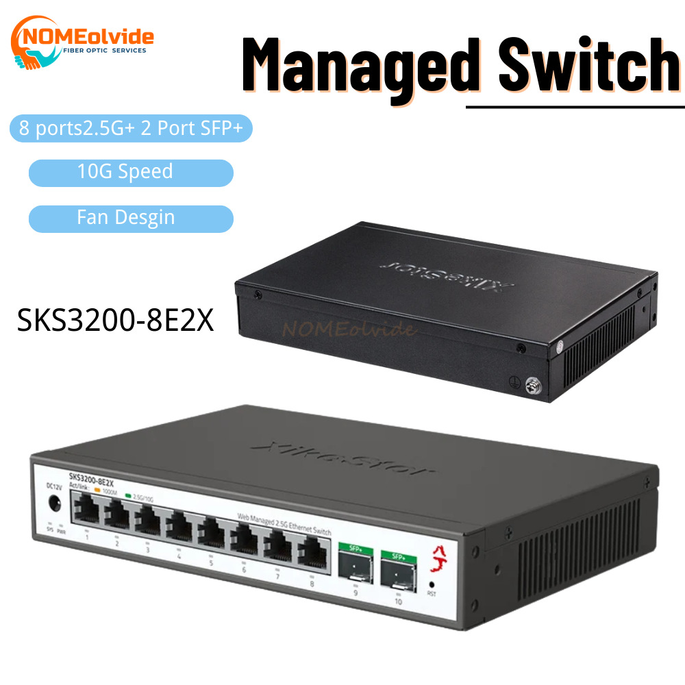 Sfp+ 10G Managed Switch 8 Port - SKS3200 XikeStor 10 portas L2 Switch