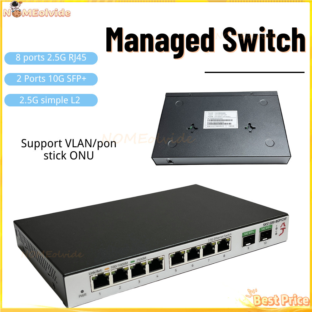 Sfp+ 10G Managed Switch 8 Port - Switch Xikestor SKS1200 Simples L2 Gerenciável