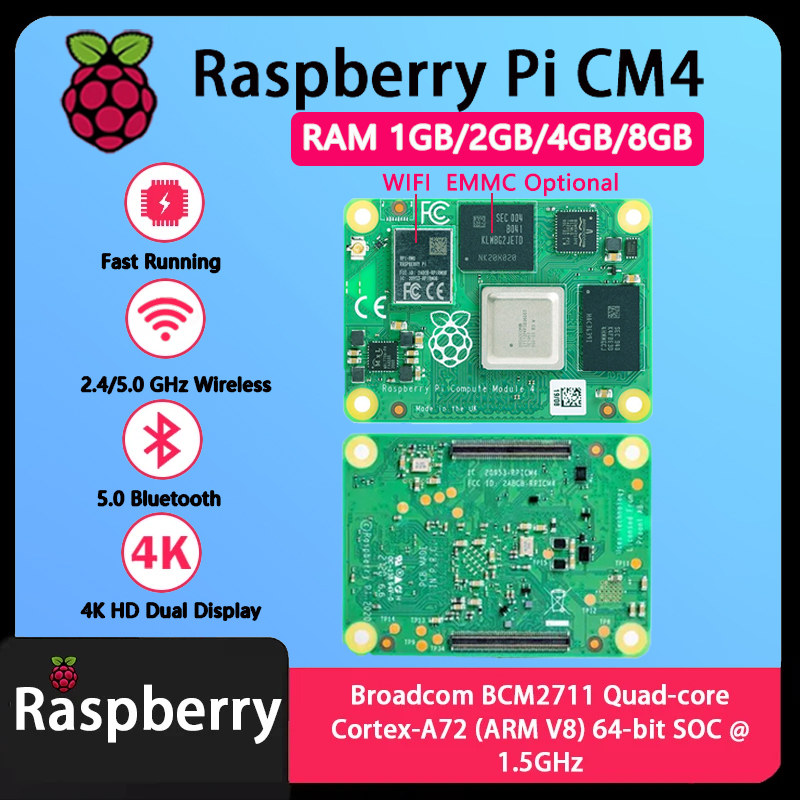 Raspberry Pi CM4 1GB/2GB/4GB/8 - Raspberry Pi Cm4 8Gb Ram 32Gb Emmc Wifi avaliação e preço