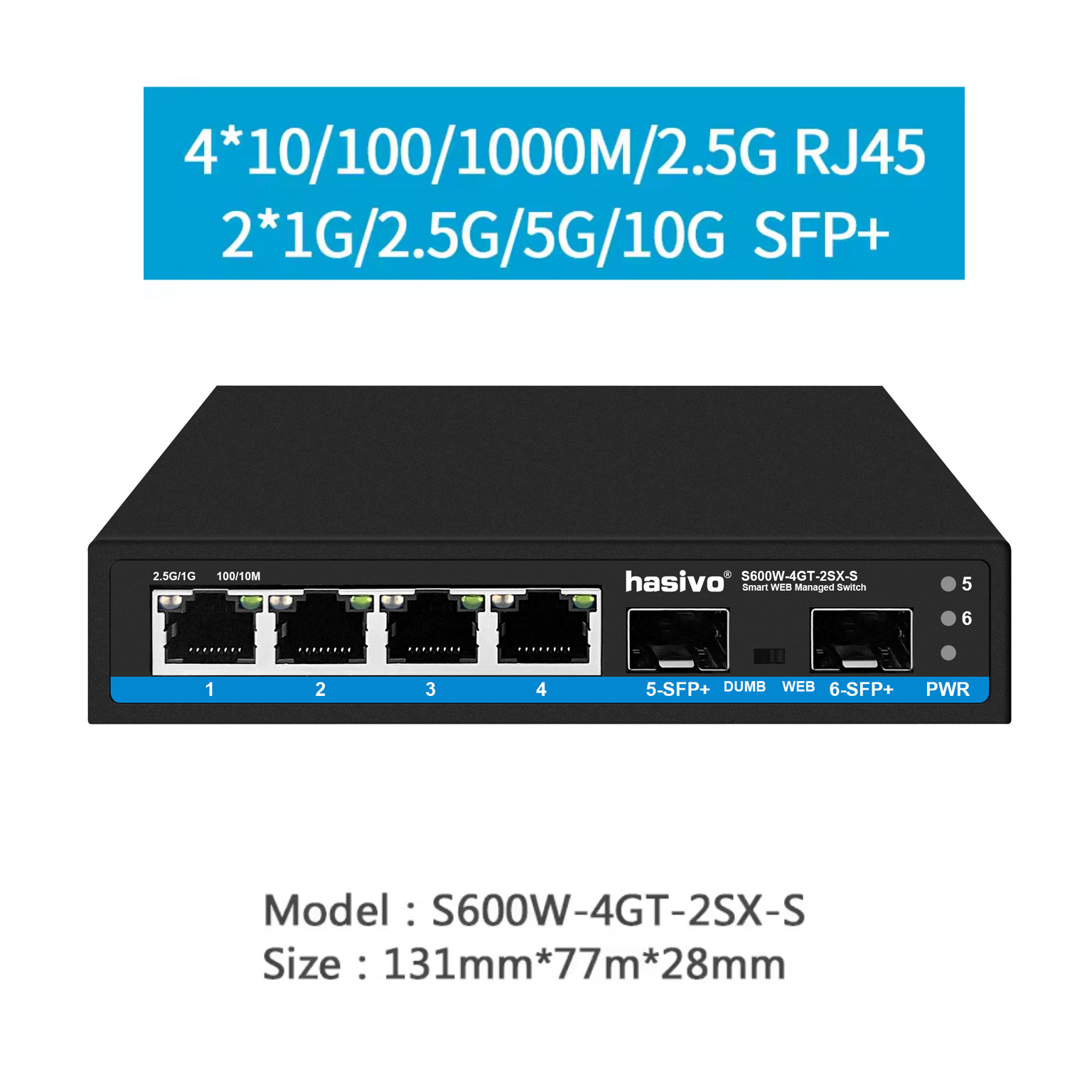 Switch de Rede Hasivo 2.5G com - Sfp+ 10G Managed Switch 8 Port avaliação e preço