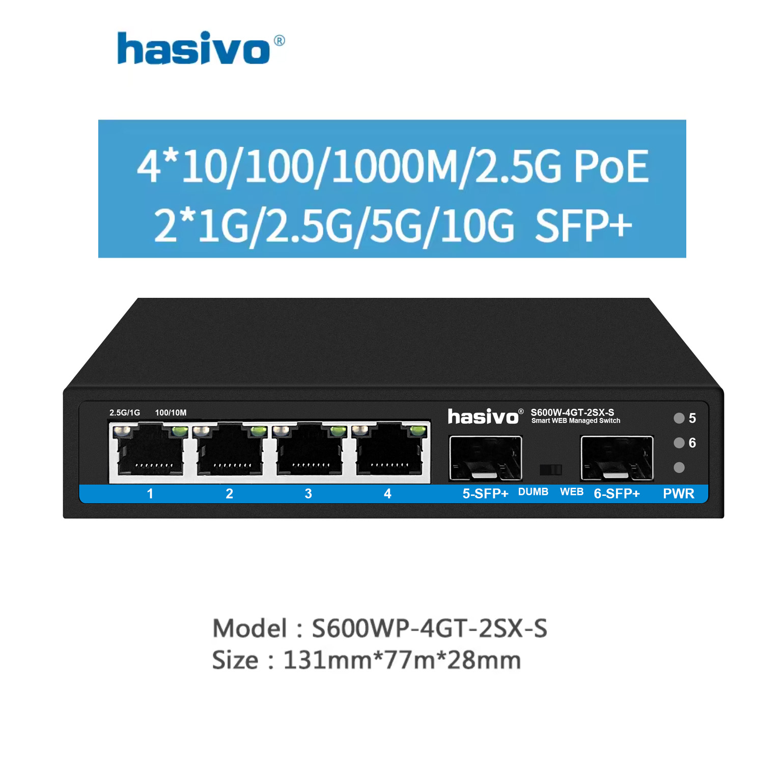Switch de Rede Hasivo 2.5G com - Sfp+ 10G Managed Switch 8 Port avaliação e preço
