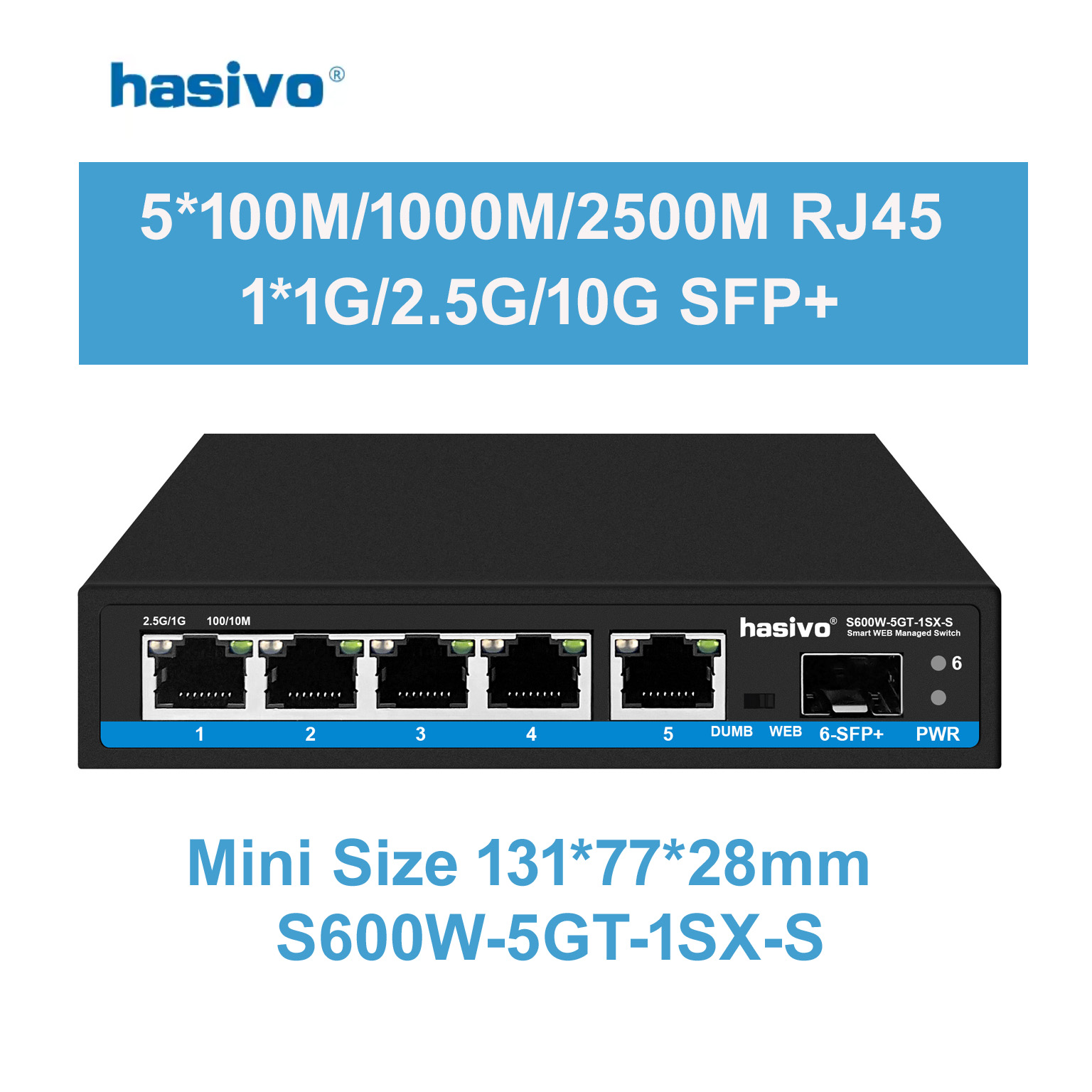 Switch de Rede Hasivo 2.5G com - Sfp+ 10G Managed Switch 8 Port avaliação e preço