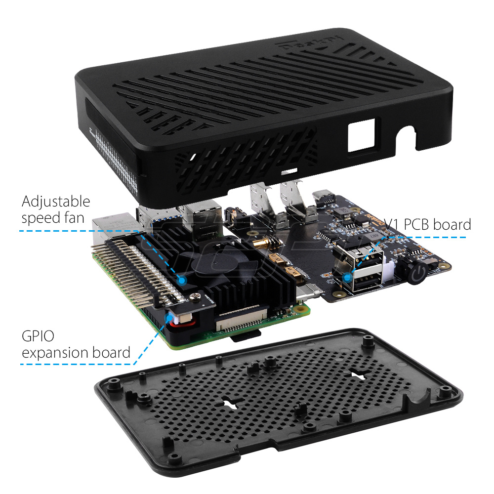 52pi raspberry pi 4 modelo b d - Deskpi Super6C avaliação e preço