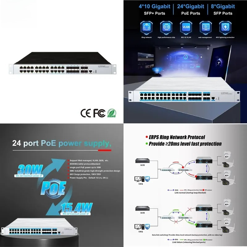 Switch industrial de gerenciam - Sfp+ 10G Managed Switch 8 Port avaliação e preço