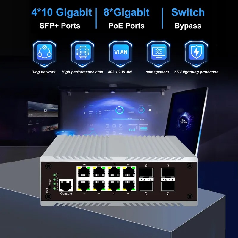 Switch industrial de gerenciam - Sfp+ 10G Managed Switch 8 Port avaliação e preço