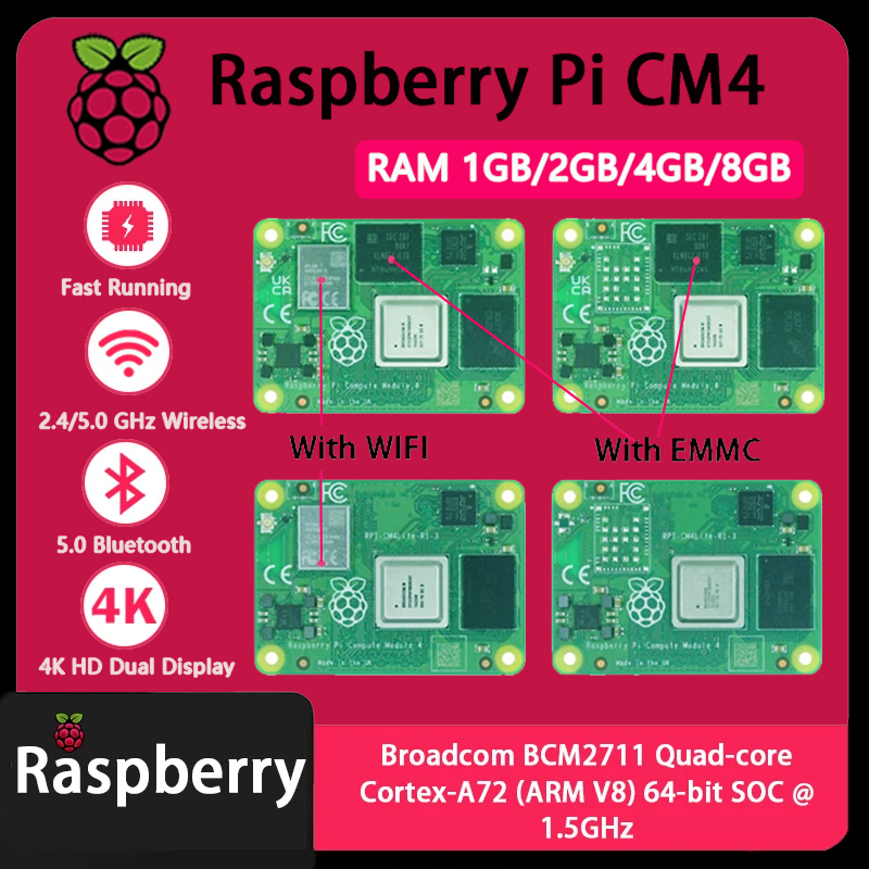 Raspberry pi cm4 1gb/2gb/4gb/8 - Raspberry Pi Cm4 8Gb Ram 32Gb Emmc Wifi avaliação e preço