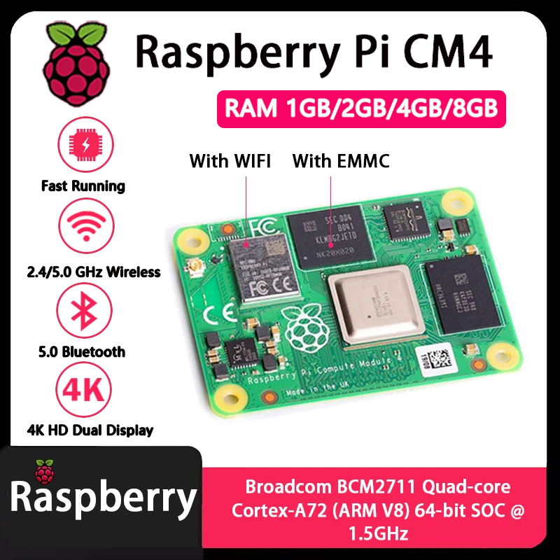 Raspberry pi cm4 1gb/2gb/4gb/8 - Raspberry Pi Cm4 8Gb Ram 32Gb Emmc Wifi avaliação e preço